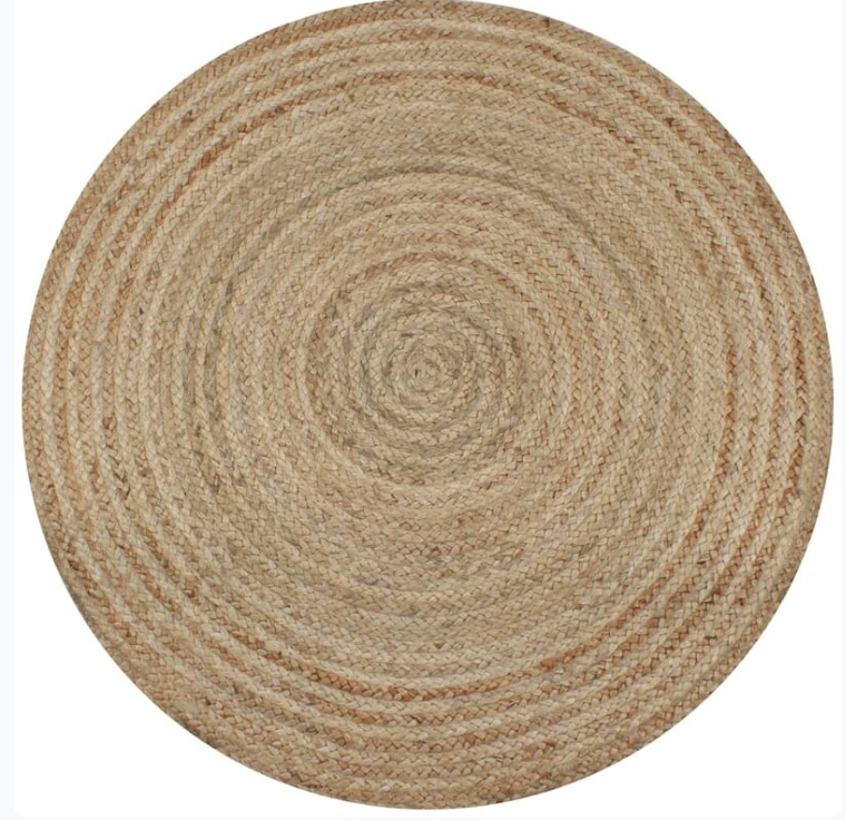 Tapis rond en jute tressé