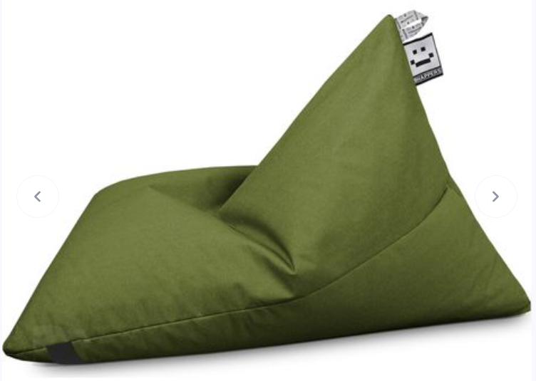 Pouf poire lounge vert olive